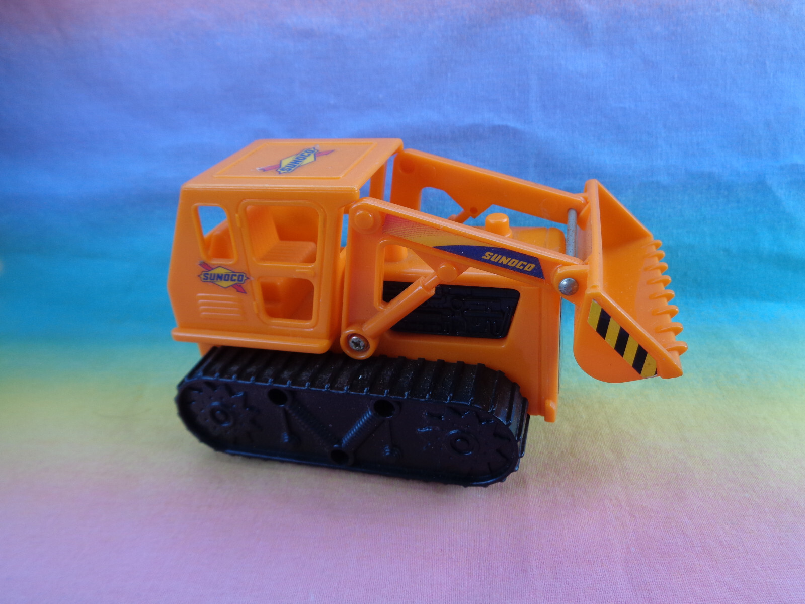 Sunoco Plastic Yellow Construction Bulldozer Rolling Toy