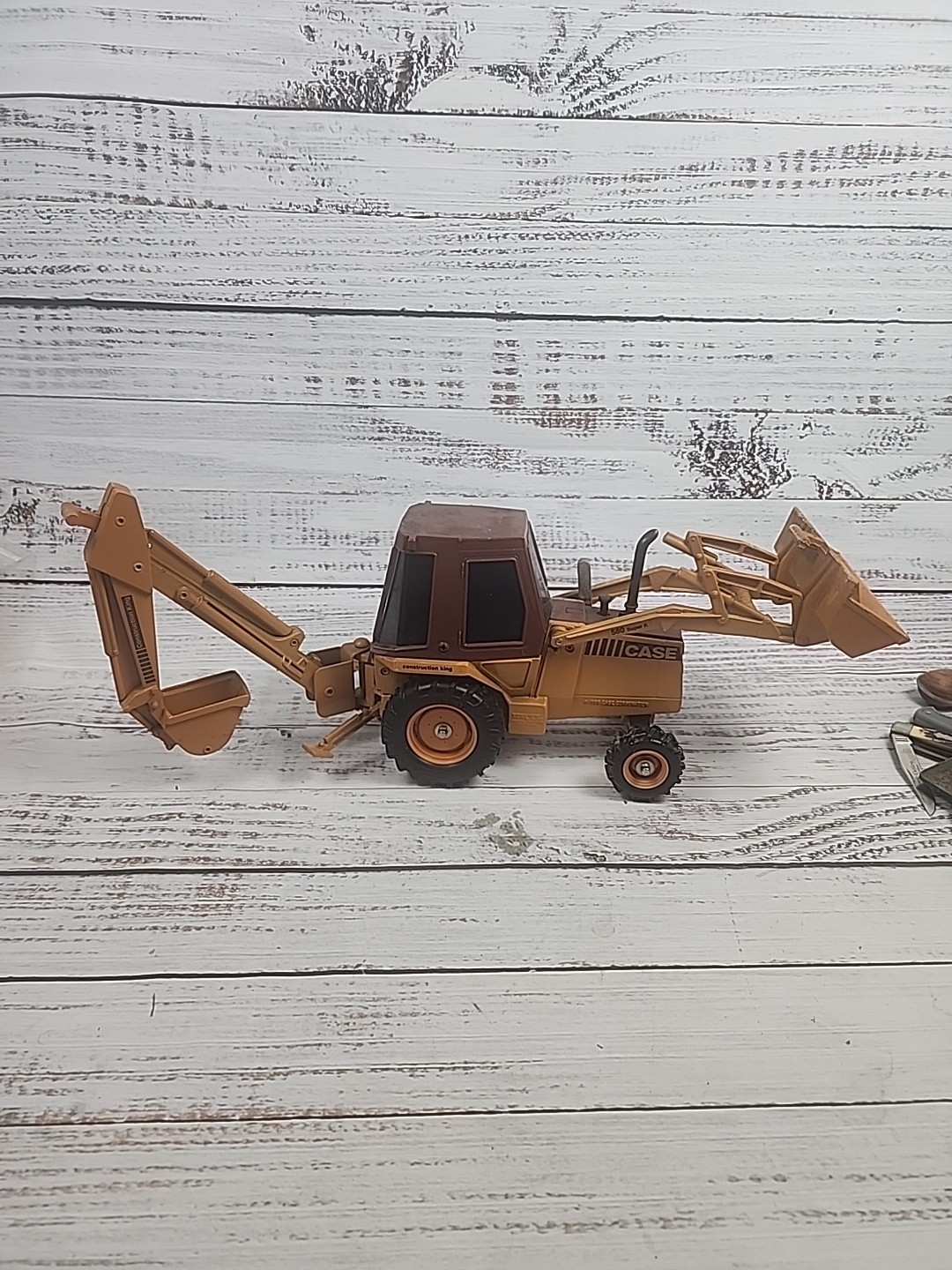 ERTL Case 580 Super K Construction King Front Loader Backhoe Vintage 1986