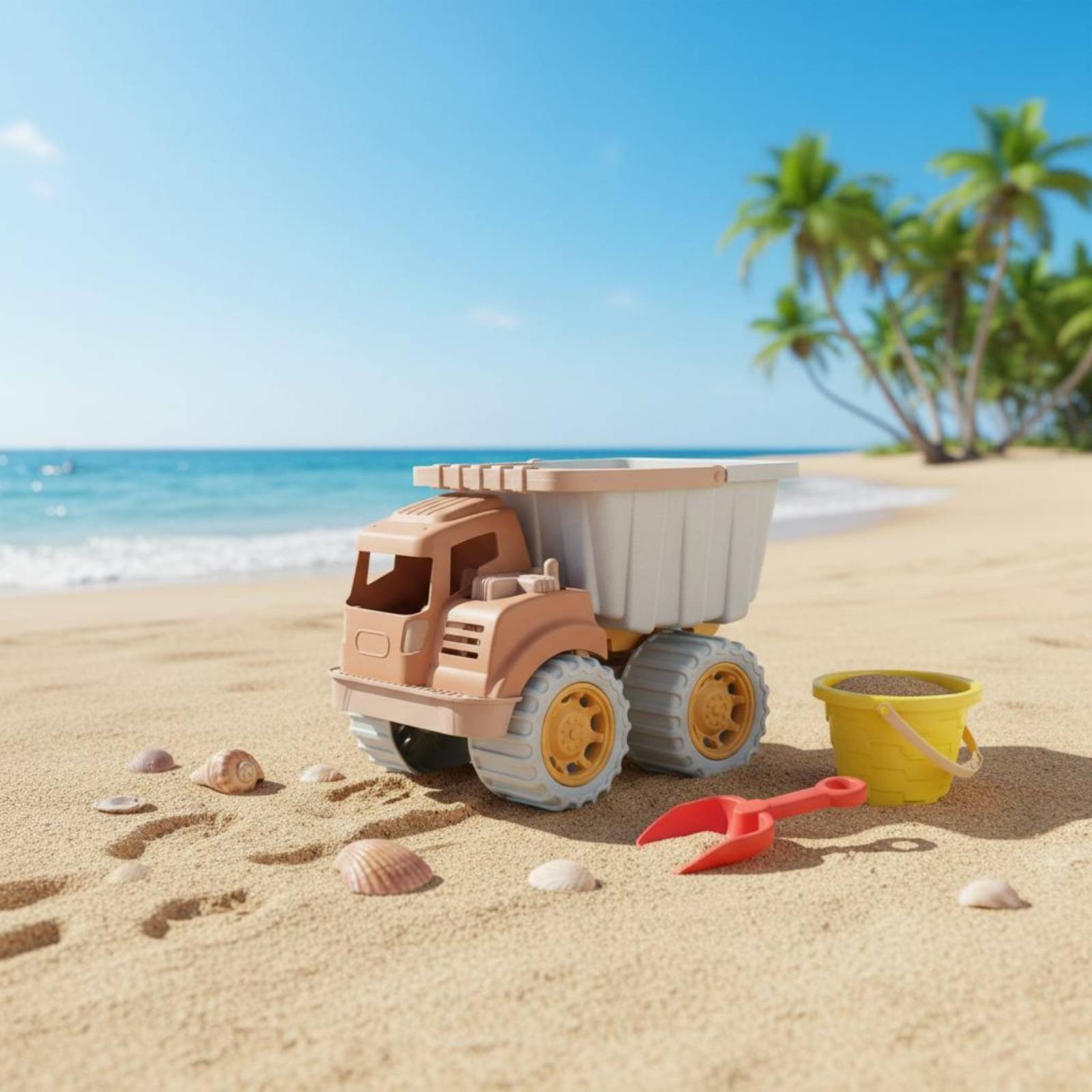 Wheat Straw Dump Truck Environmentally Conscious Play Vehicle Large Wheels