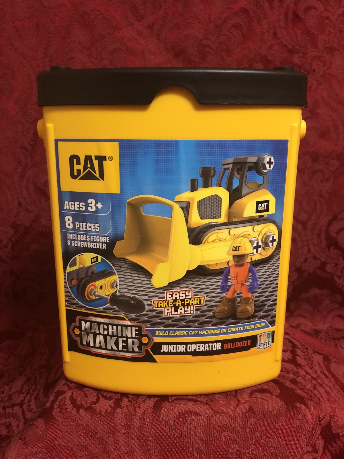 CAT Machine Maker Junior Operator Bulldozer Construction Assembly Kit Complete