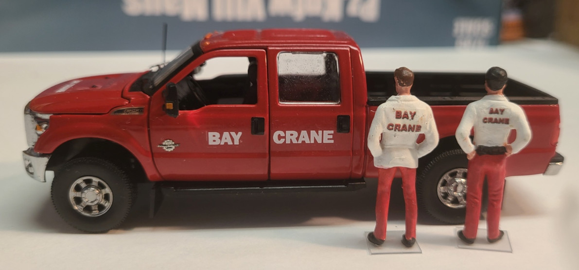 1/50 Bay Crane Ford F-250 Pick Up Truck (1) + 2 Custom Figs – FREE SHIPPING !!!
