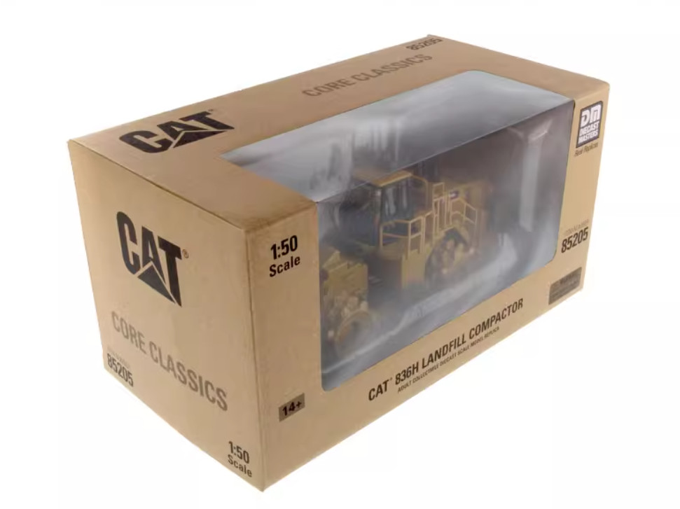 1:50 DM 836H Landfill Compactor Construction Machine Equipmnent Diecast Model