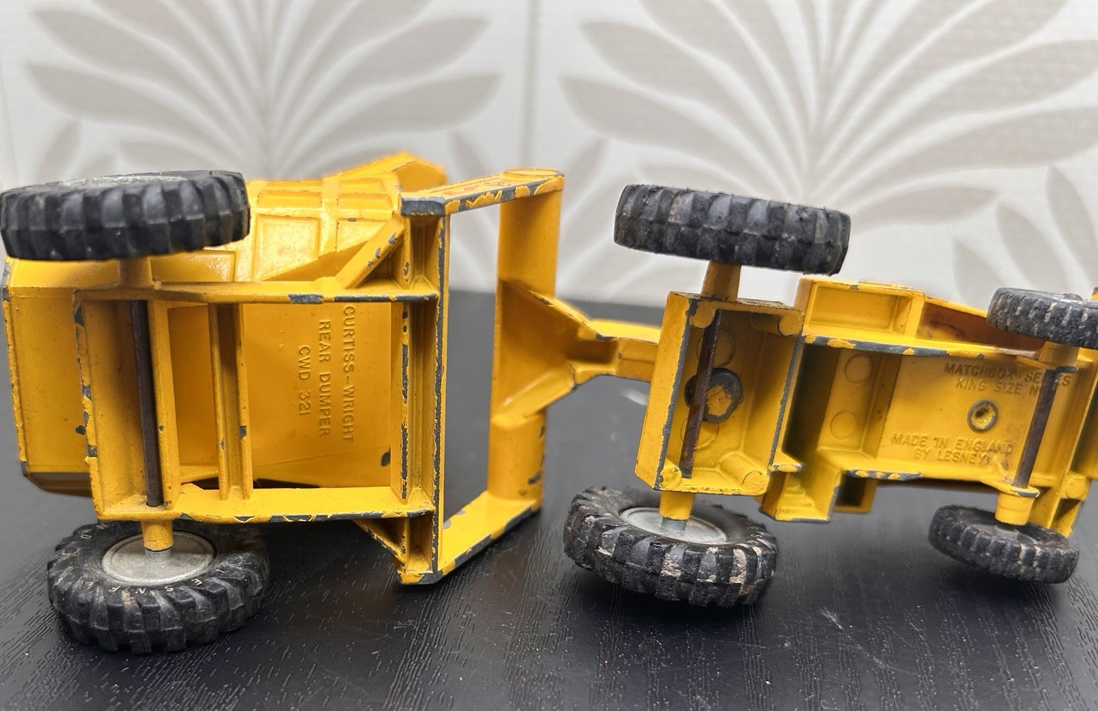 Matchbox King Size No. 7 Curniss-Wright CWD 321 Dump Truck Diecast Yellow