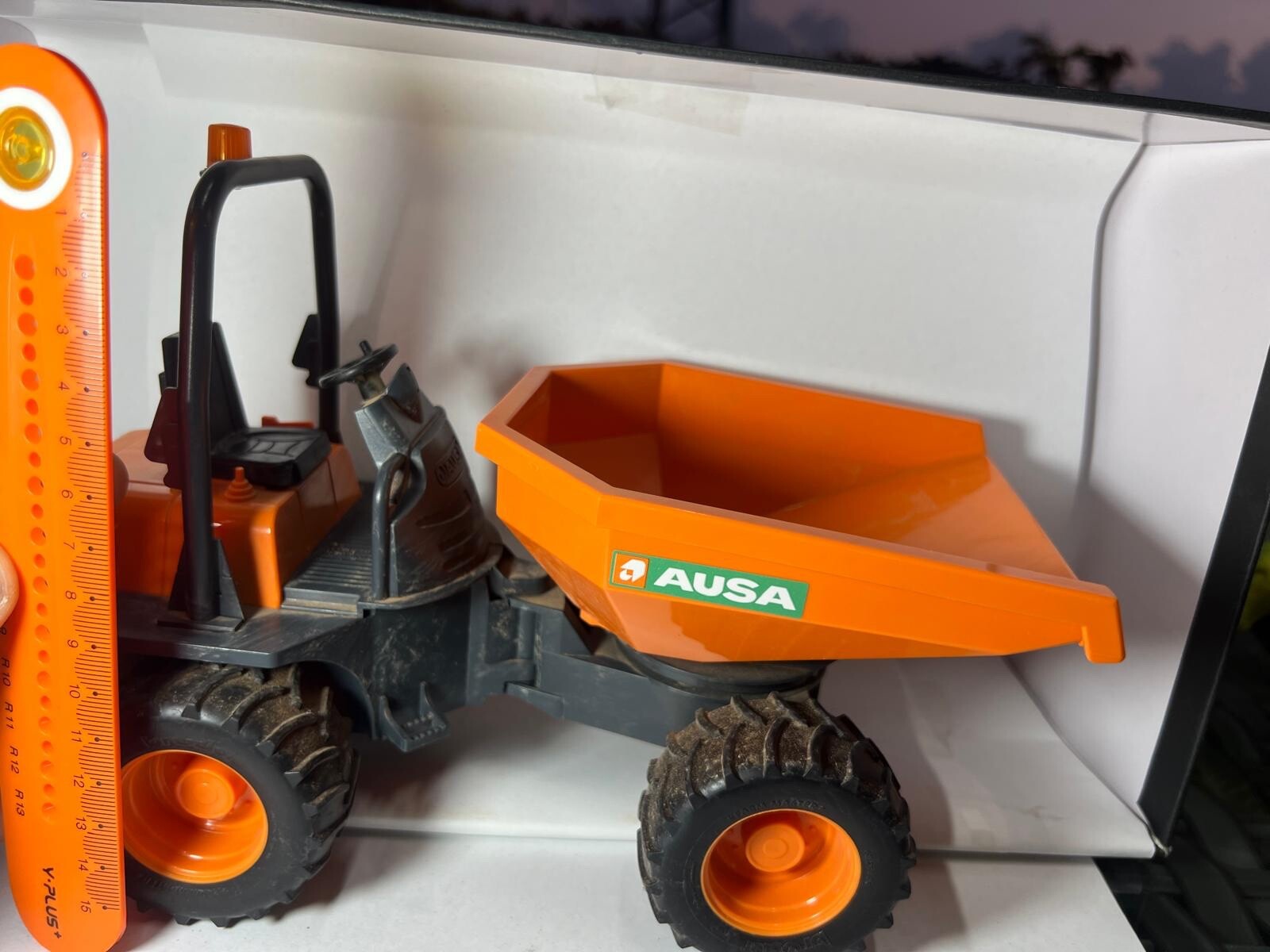 bruder ausa mini dumper germany orange grey toy kids