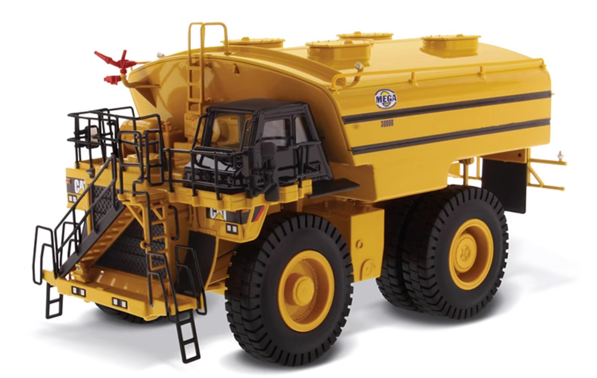 1:50 DM CAT MEGA MWT30 Mining Truck Water Tank Construct Machine Diecast Model
