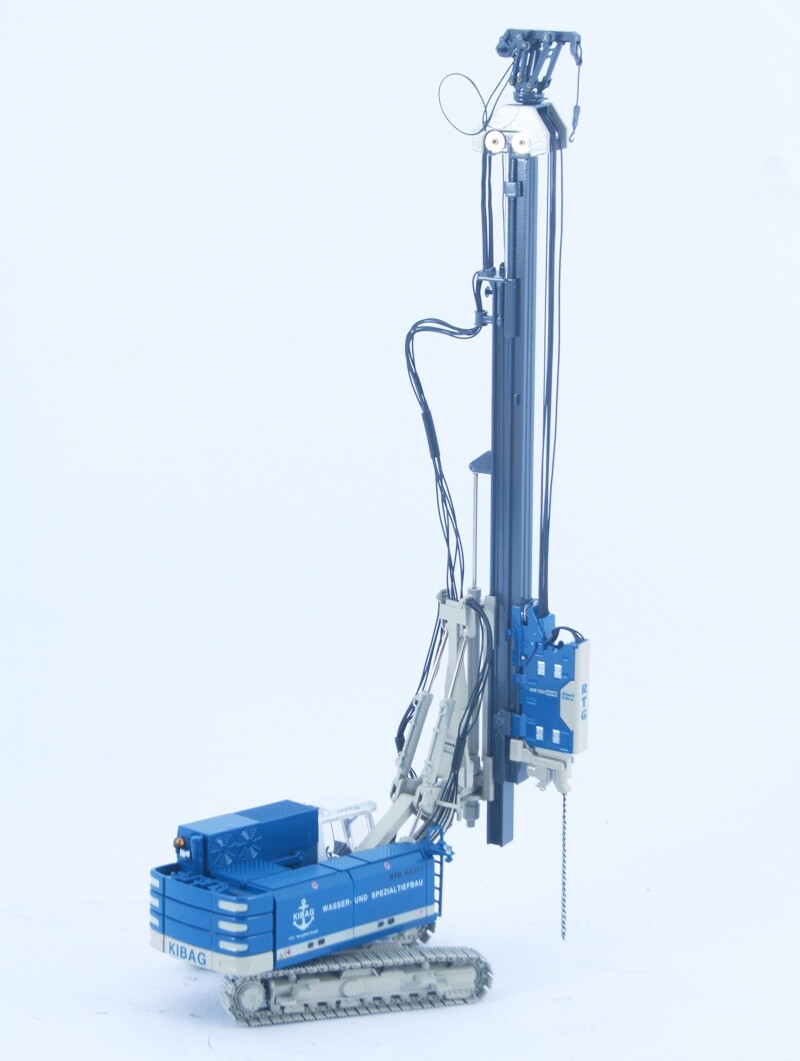 1:50 BYMO RTG RG21T Pile Drive with Hydraulic Vibrator Equipment Diecast Model