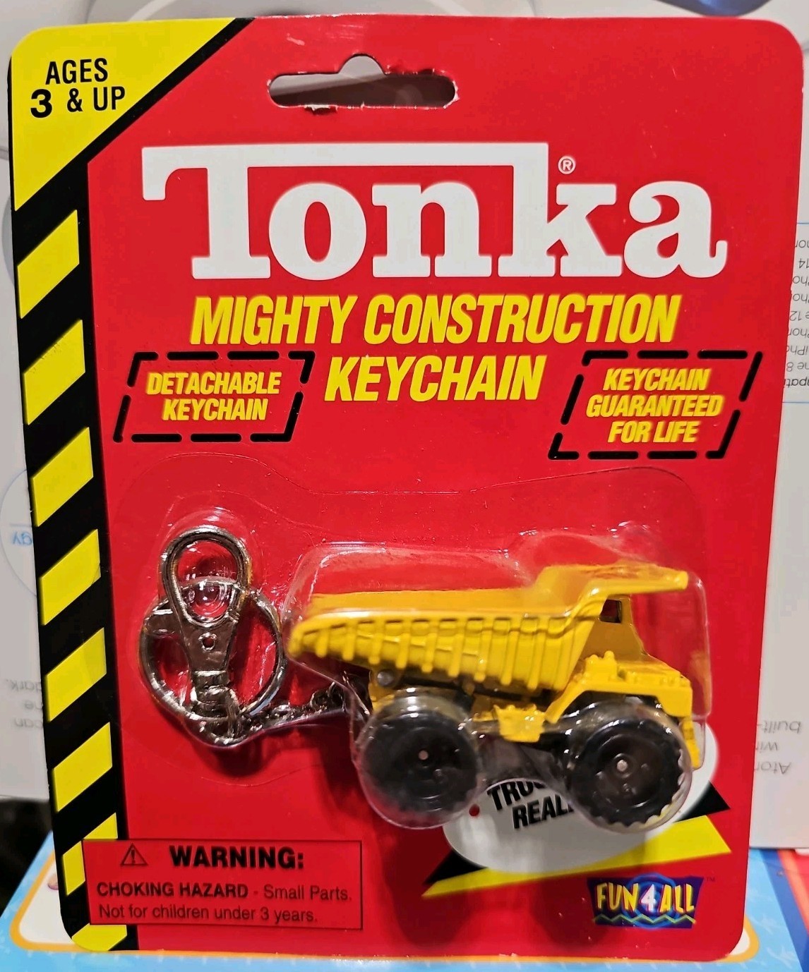 Tonka Dump Truck Mighty Construction Keychain | NOS | Toy