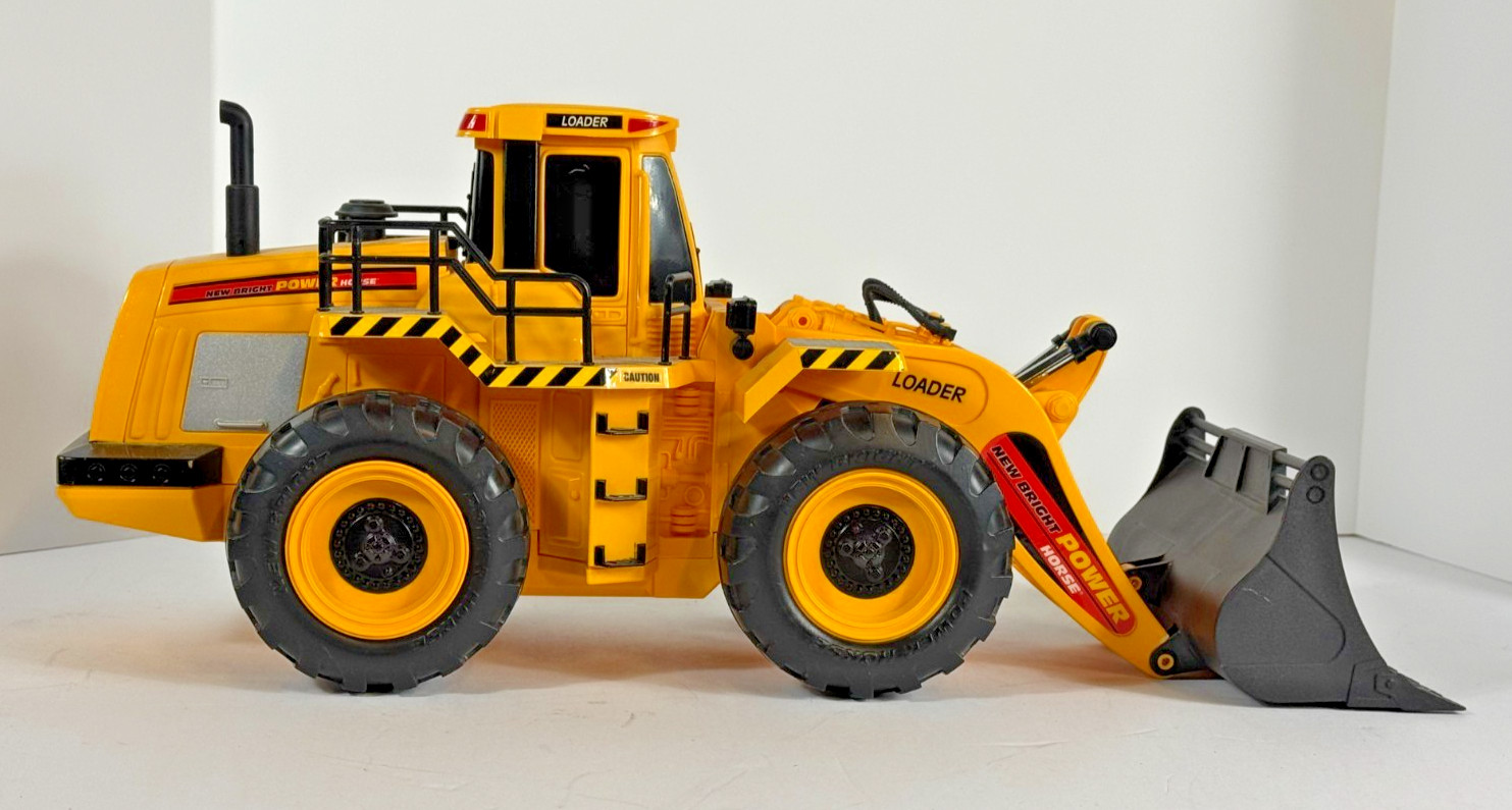New Bright Power Horse Front Loader Construction Toy Vehicle – Large Loader