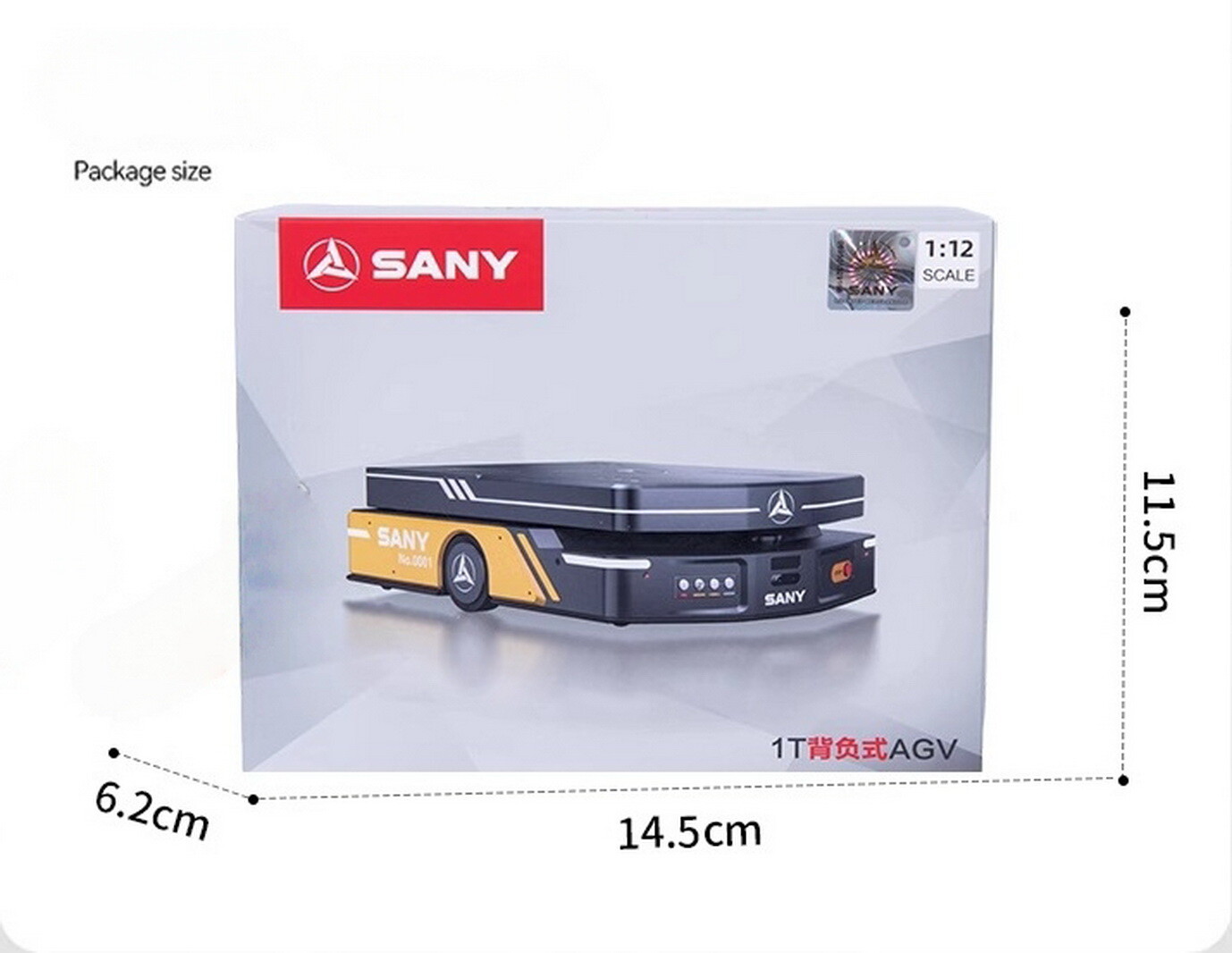 1/12 Scale SANY 1T Automated Guided Vehicle Diecast Model Collection Toy Gift