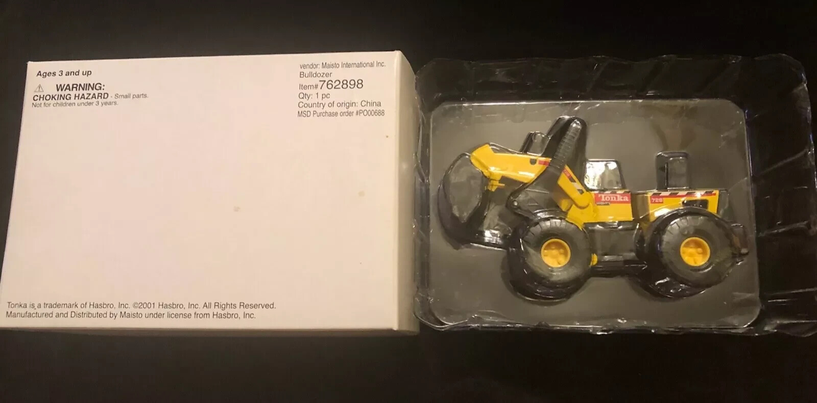 2001 Tonka Hasbro Maisto International BULLDOZER 762898 2001 NEW IN ORIGINAL BOX