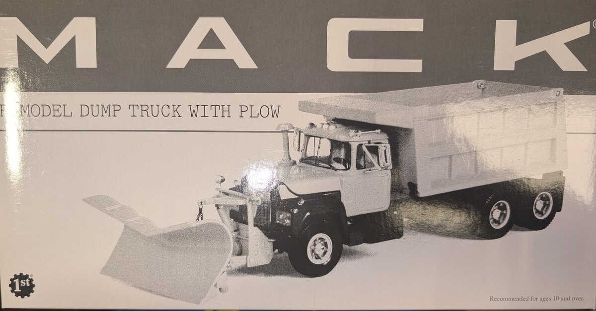 First Gear 19-2758 1:34 Diecast Mack R-Model Dump Truck w/Plow