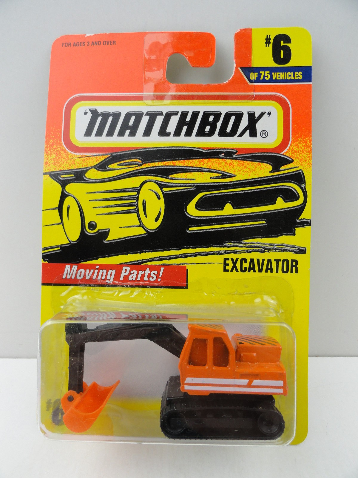 1997 Matchbox #6 Excavator (Orange)