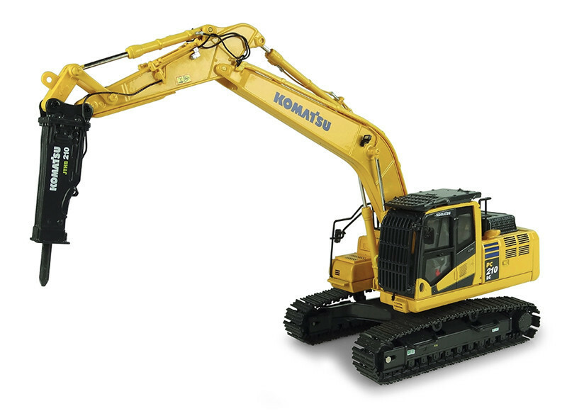 Universal Hobbies 8140 Komatsu PC210 LCi-11 Excavator w/Drill 1/50 Die-cast MIB