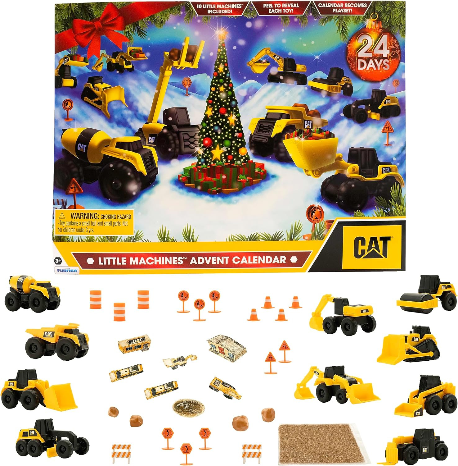 CAT Construction Toys, Little Machines Advent Calendar – Kids Toys for Ages 3 an