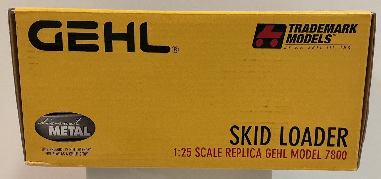 FF ERTL TRADEMARK MODELS GEHL 7800 TURBO SKID STEER LOADER 1/25 SCALE REPLICA