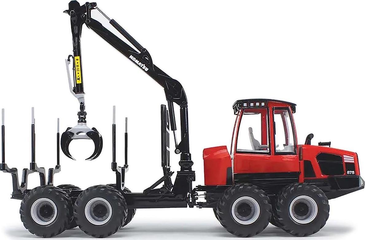 Komatsu 875.1 Forwarder Red and Black 1/32 Diecast Model by First Gear