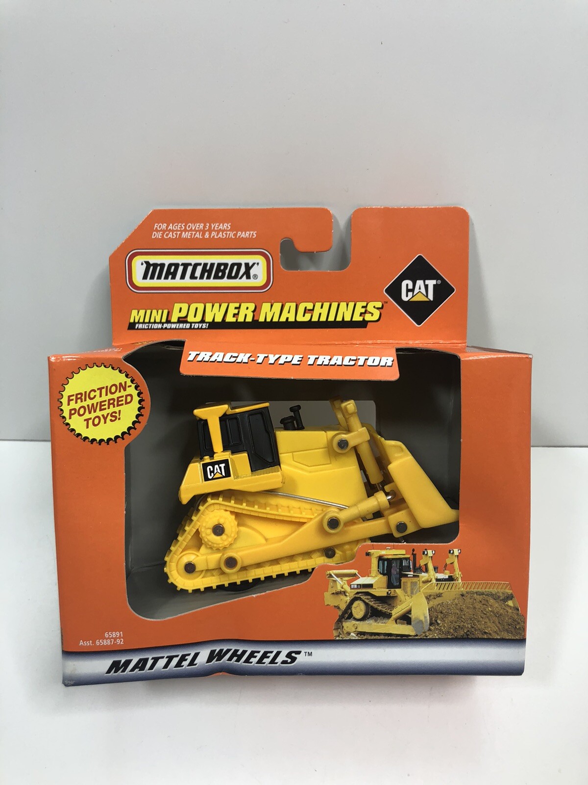 Matchbox Mini Power Machines CAT Dozer Friction Powered Toys 1998 New