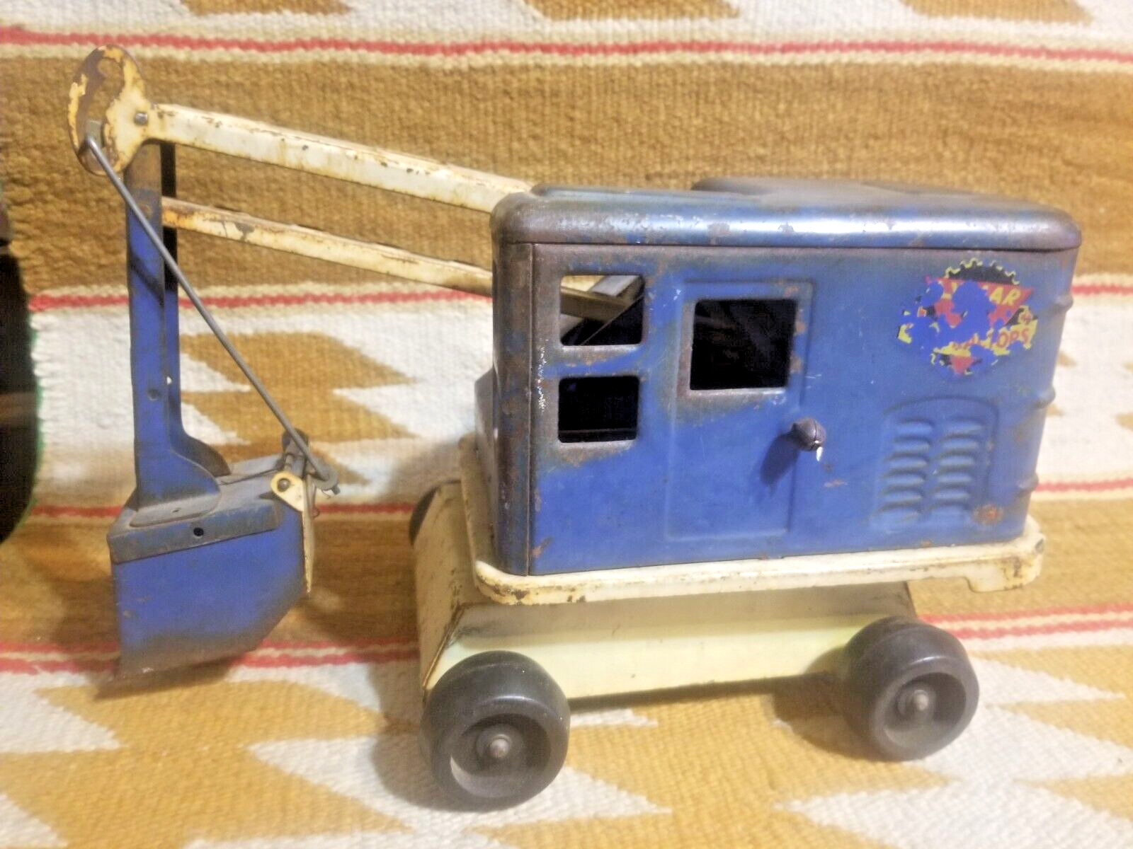 Old Marx Lumar Contractors Automatic Power Shovel Excavator Steam Shov Metal Toy
