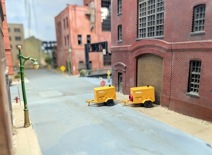 Custom Built 1/87 HO Scale 3D Printed Generac Diesel Generator Trailers Yellow