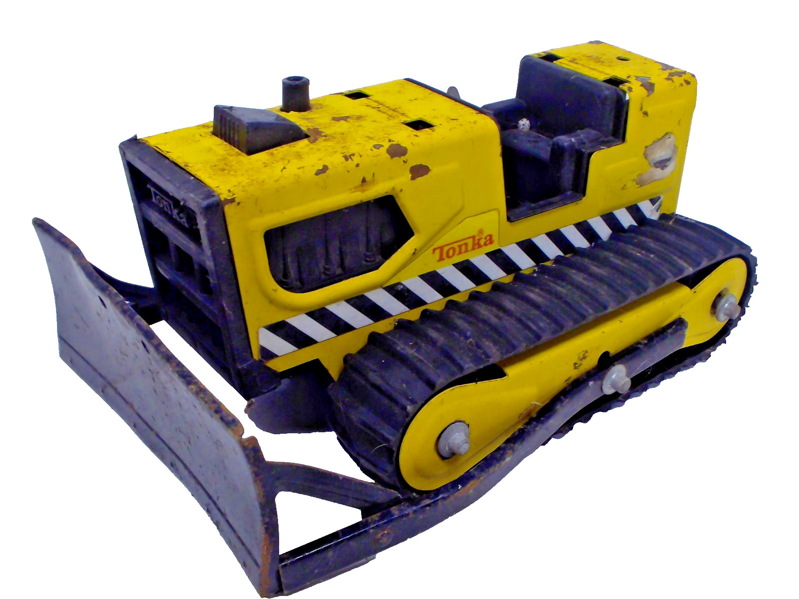 Vintage TONKA T-6 41243 Bulldozer Steel Rubber Tracks Toy Missing Cage