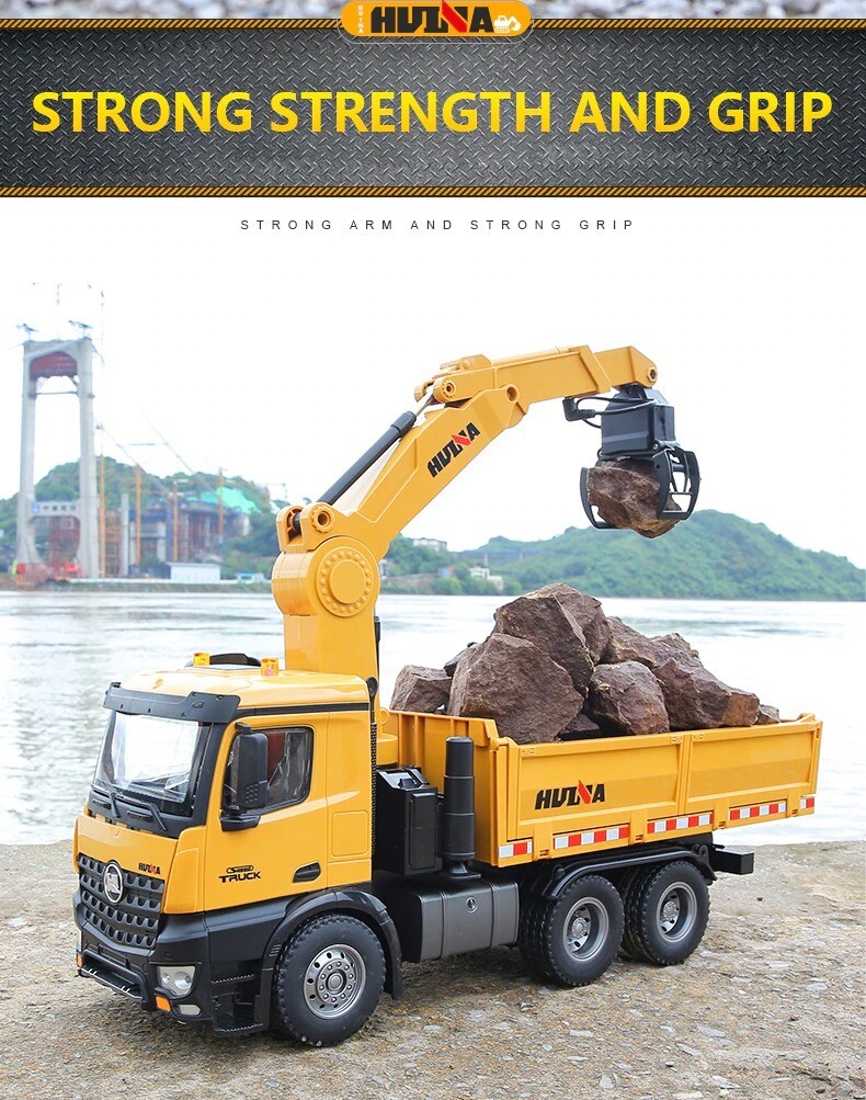 HUINA 575 1/14 RC Car 26CH Remote Control Alloy Timber Dump Truck Gift kids New