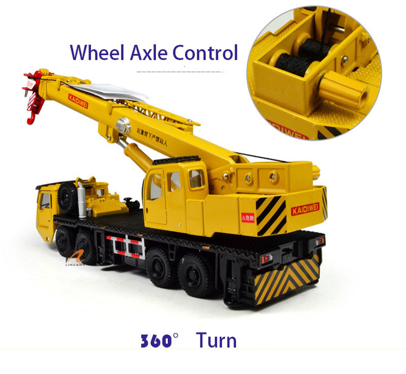 KDW 1:64 Scale Machinery Lift Crane Truck Construction Equipment Diecase Model