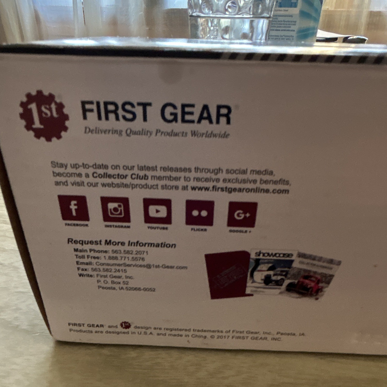 First Gear 1:50 Mack Granite MP Dump Truck Diecast Metal Red/Silver 50-3385