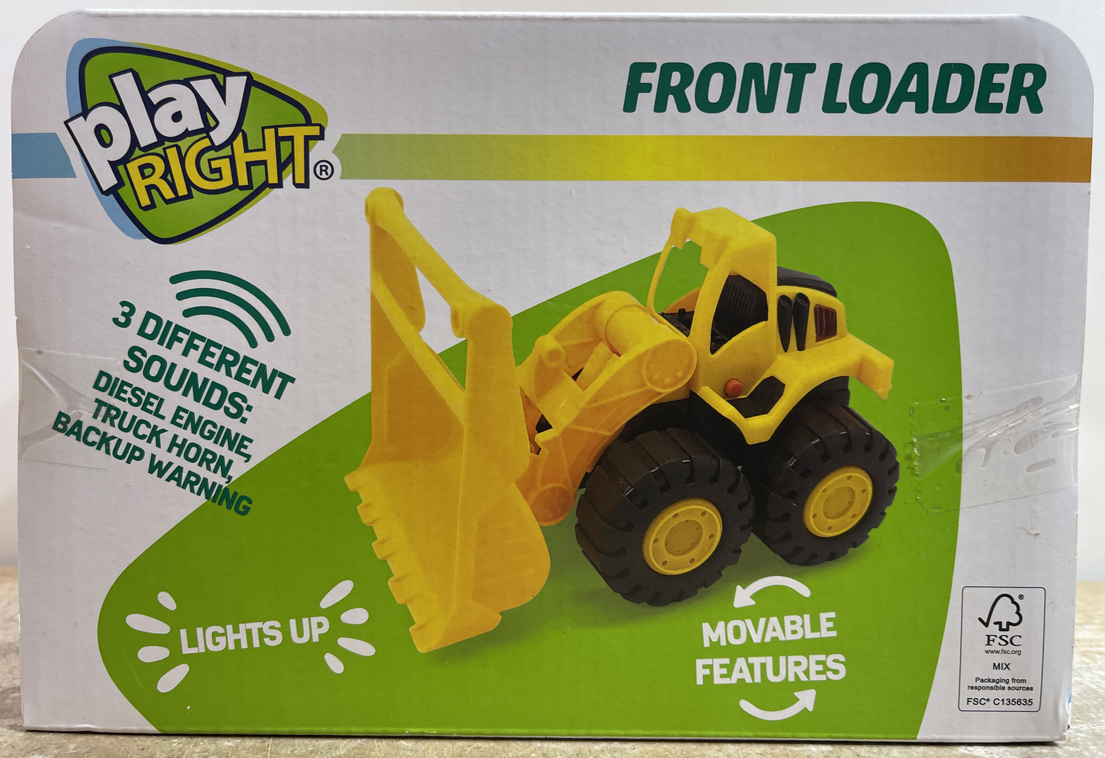 Play Right Front Loader Construction Toy with Lights and Sounds NEW