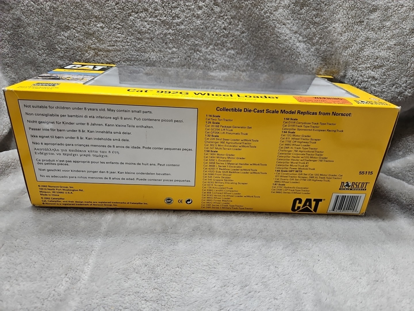 Cat 992G Wheel Loader 1:50 Scale DieCast Norscot Model 55115