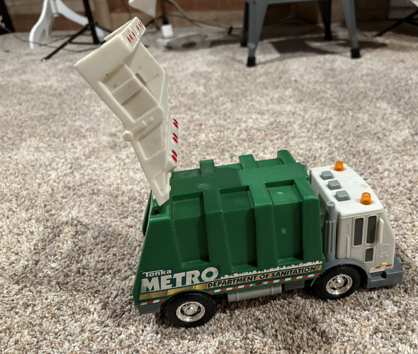 Lot of 3 Sound/Light Making Toys Cat Construction Semi Garbage Trucks *TESTED*