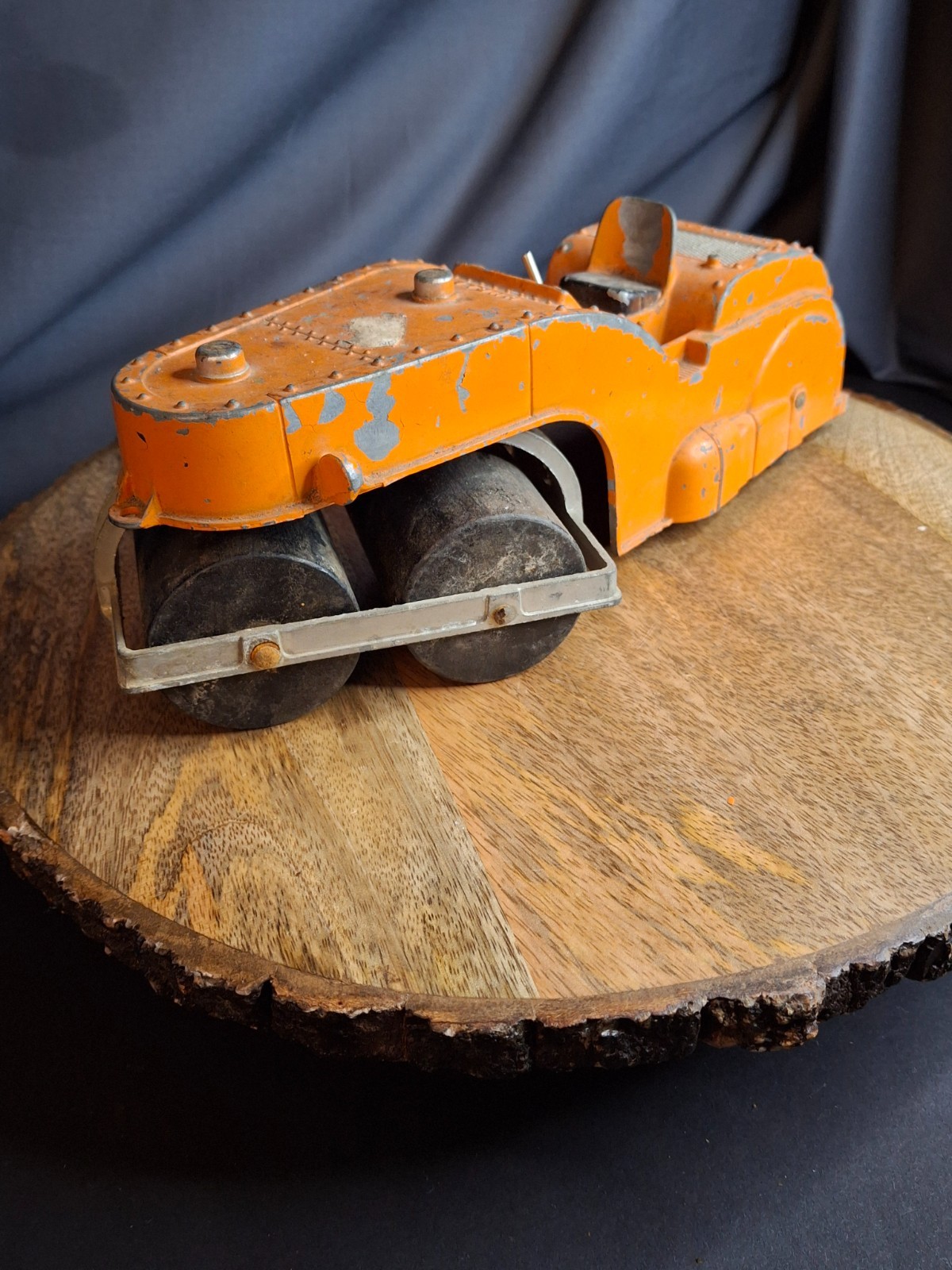 Vintage Original Hubley Die-Cast Road Roller Toy 499-58-1 Working Steering