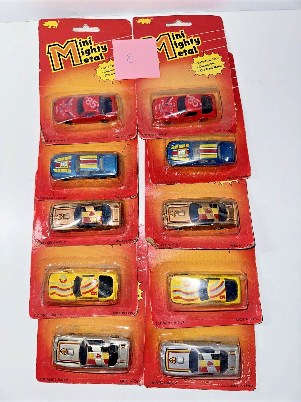Mini Mighty Metal Car, Die Cast Metal – Cumberland Toys – Lot Of 10 – E