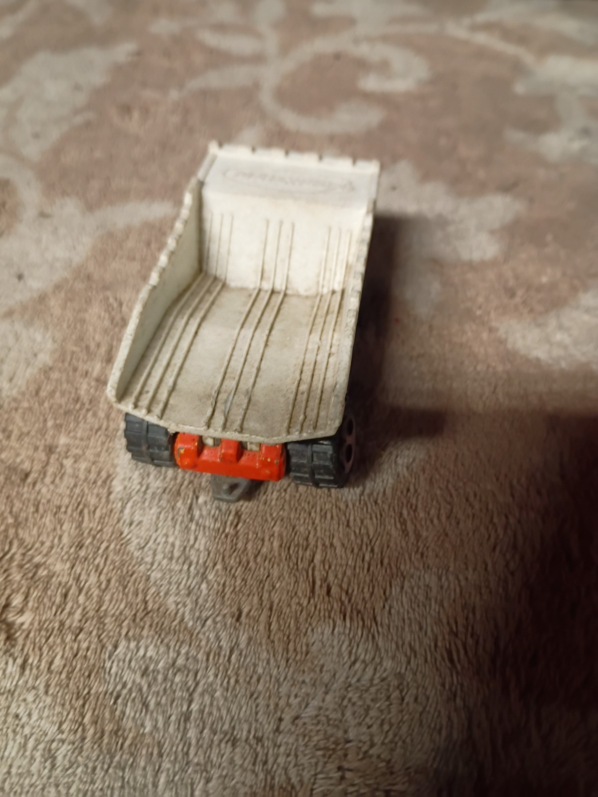 Matchbox 2001 Orange White Construction M-54 536 Dump Truck Diecast Toy Vehicle