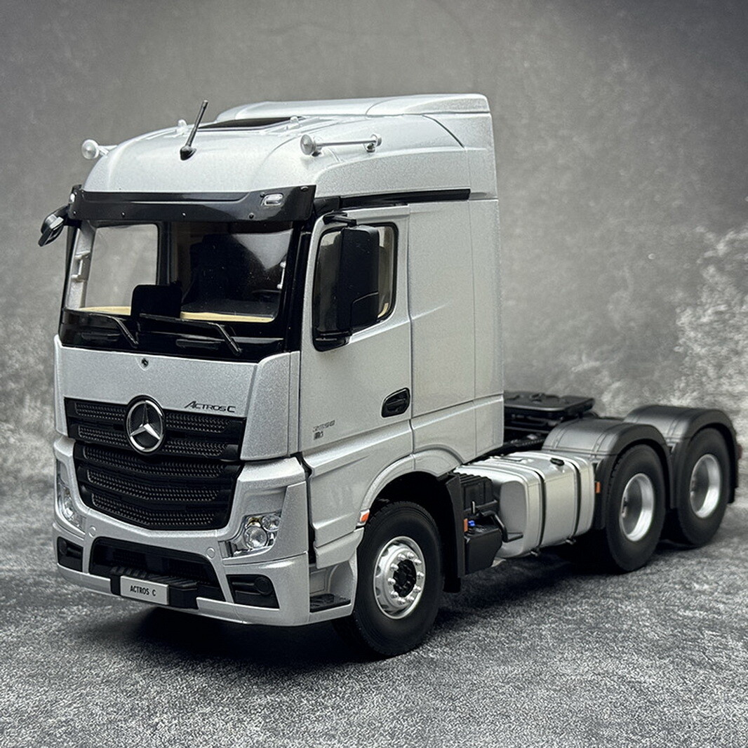 1/24 Scale Mercedes Benz Actros C Silver Truck Tractor Diecast Model Toy
