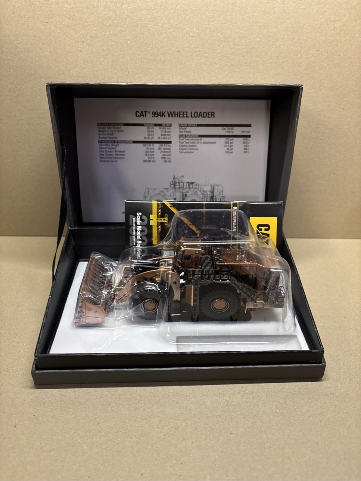 DM DieCast Masters Copper Finish 1:125 Caterpillar 994K Wheel Loader 85672 NEW