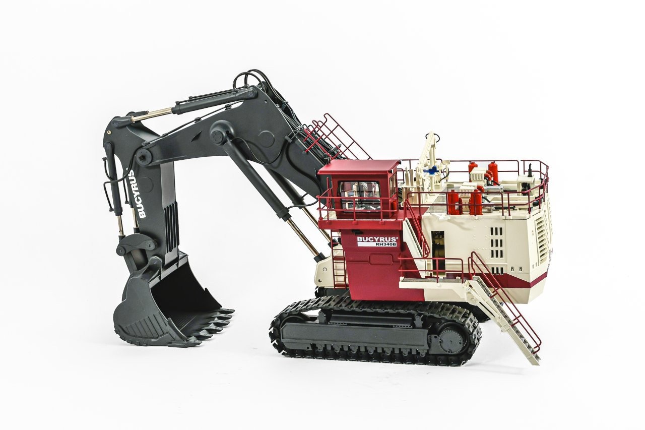 BYMO 25010 / 2 RH 340 Excavator With Deep Bucket BUCYRUS 1:50 NEW OVP