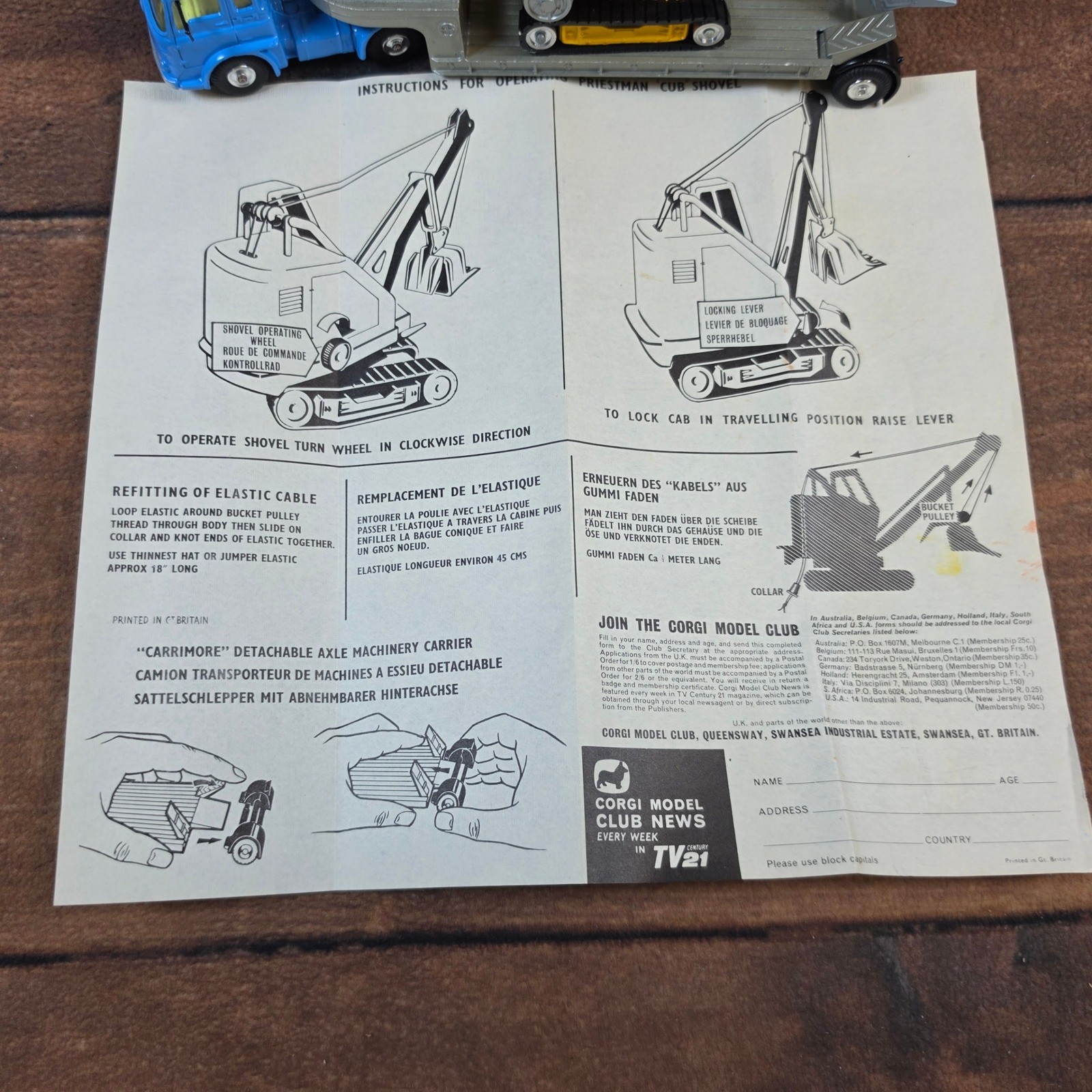 Corgi Machinery Carrier Gift Set 27 Kids Multicolor Excellent Bedford Priestman