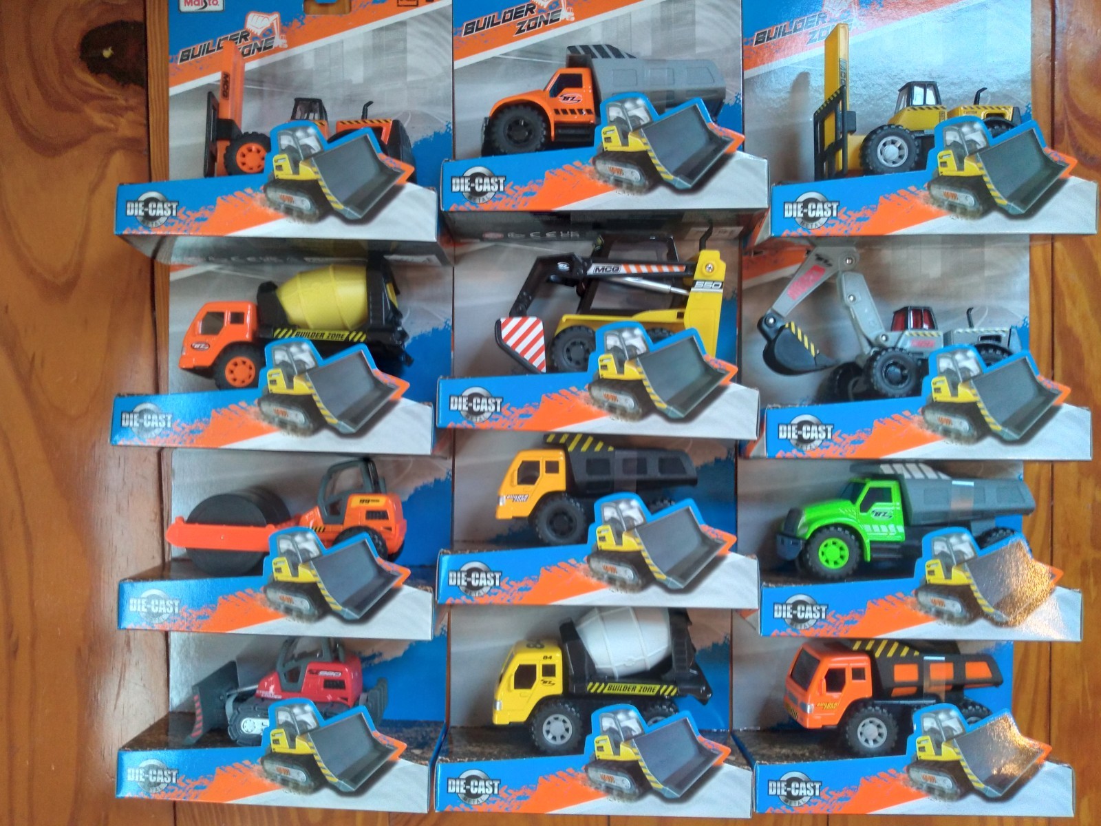 12 New Assorted Die-Cast Builder Construction Vehicles