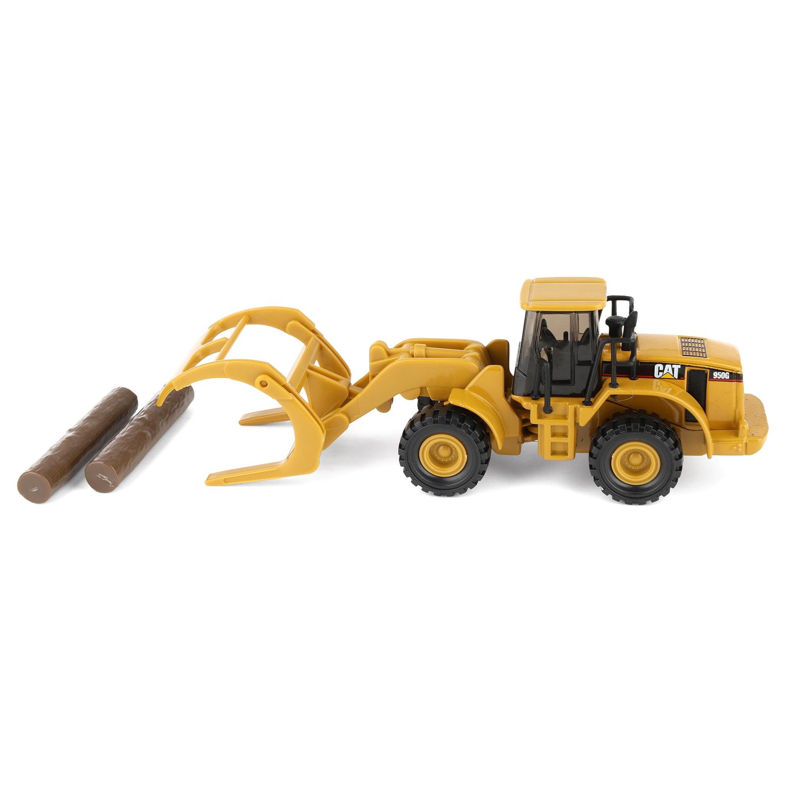 Diecast Masters 1/87 CAT 950G Wheel Loader with Fork and Wood Log 84661CS