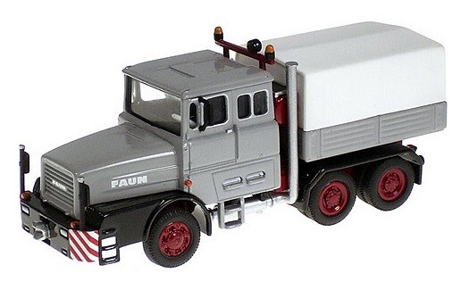 NZG 559 Faun L1206 Heavy Oilfield Truck – Gray – Die-cast 1/87 HO Scale MIB