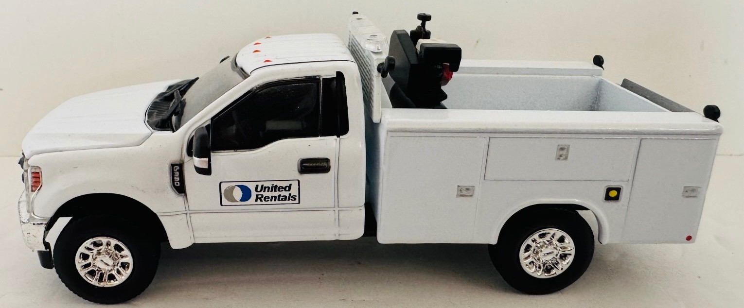 1:50 Ford F350 Road Service Truck White Work Bed Custom United Rentals