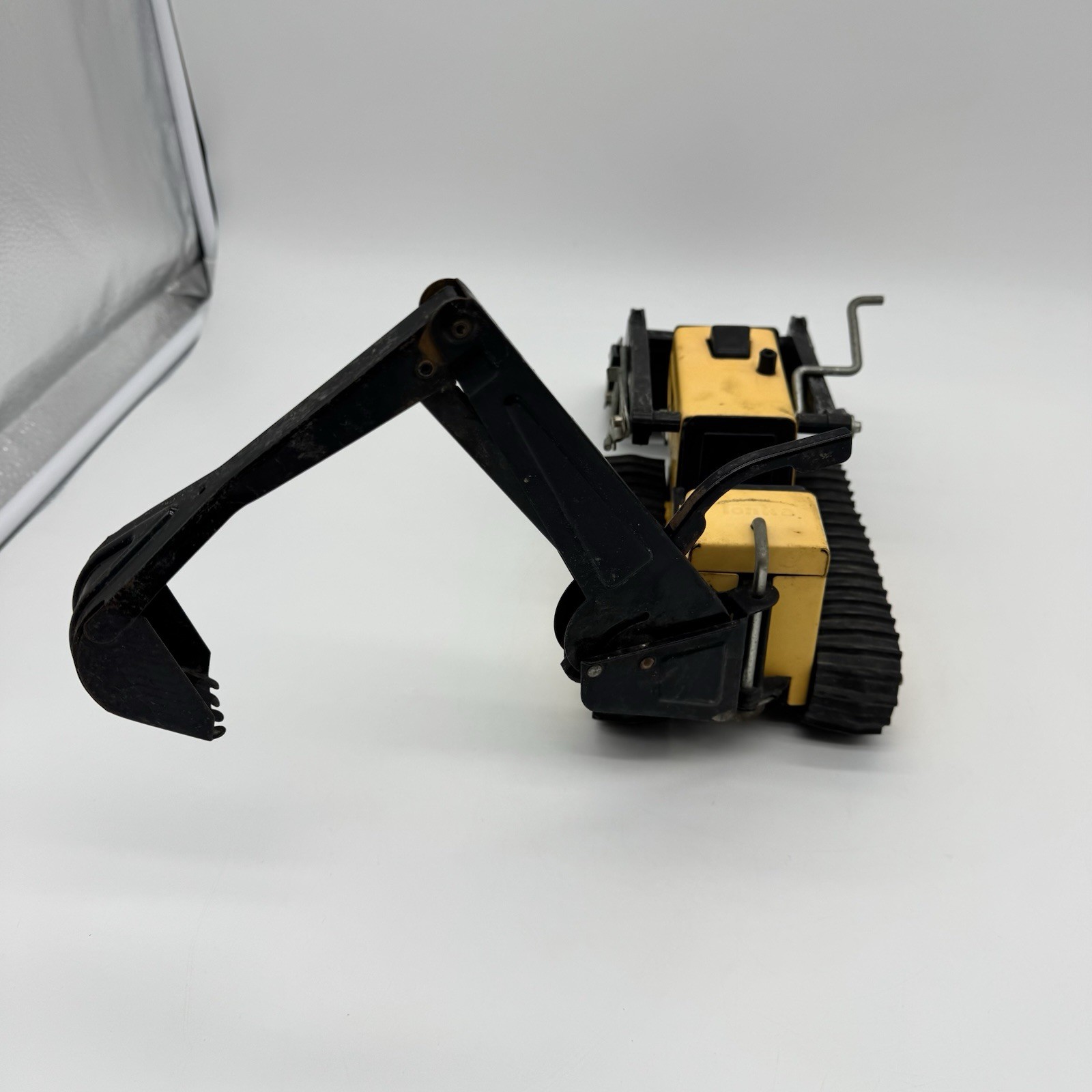 BROKEN Vtg TONKA #41242 Track Backhoe Front Loader Construction Bulldozer Steel