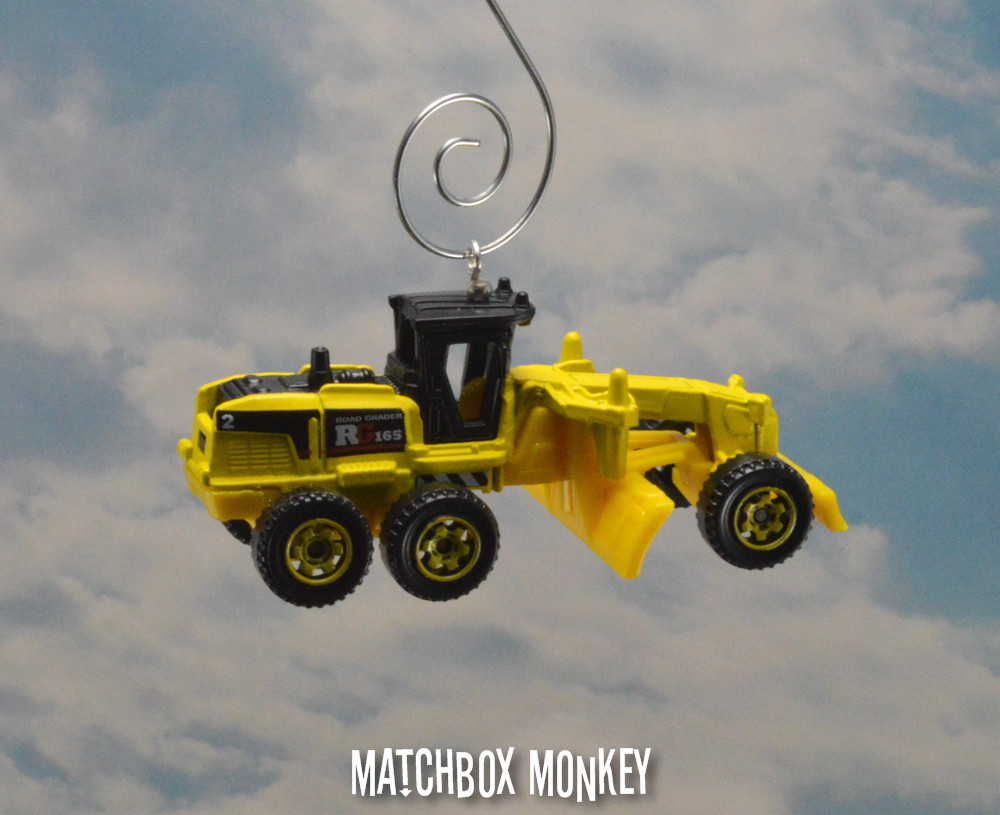 Mini Construction Road Grader Dozer Excavator Christmas Ornament CAT Deere Volvo