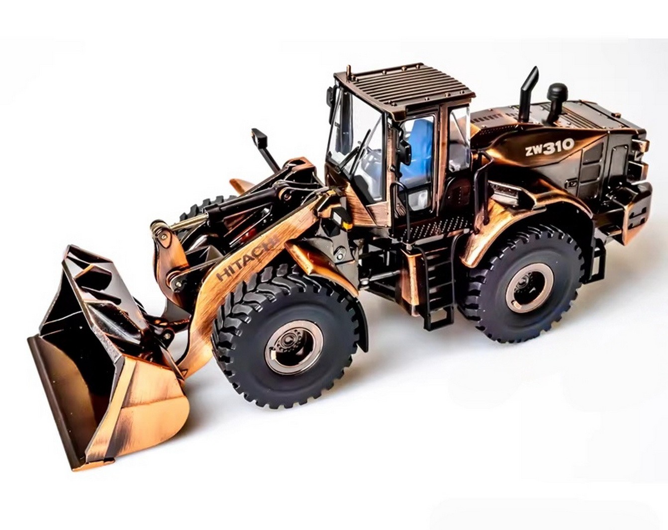 1/50 Scale Hitachi ZW310 ZW-6 Series wheel Loader Copper Diecast Model Toy