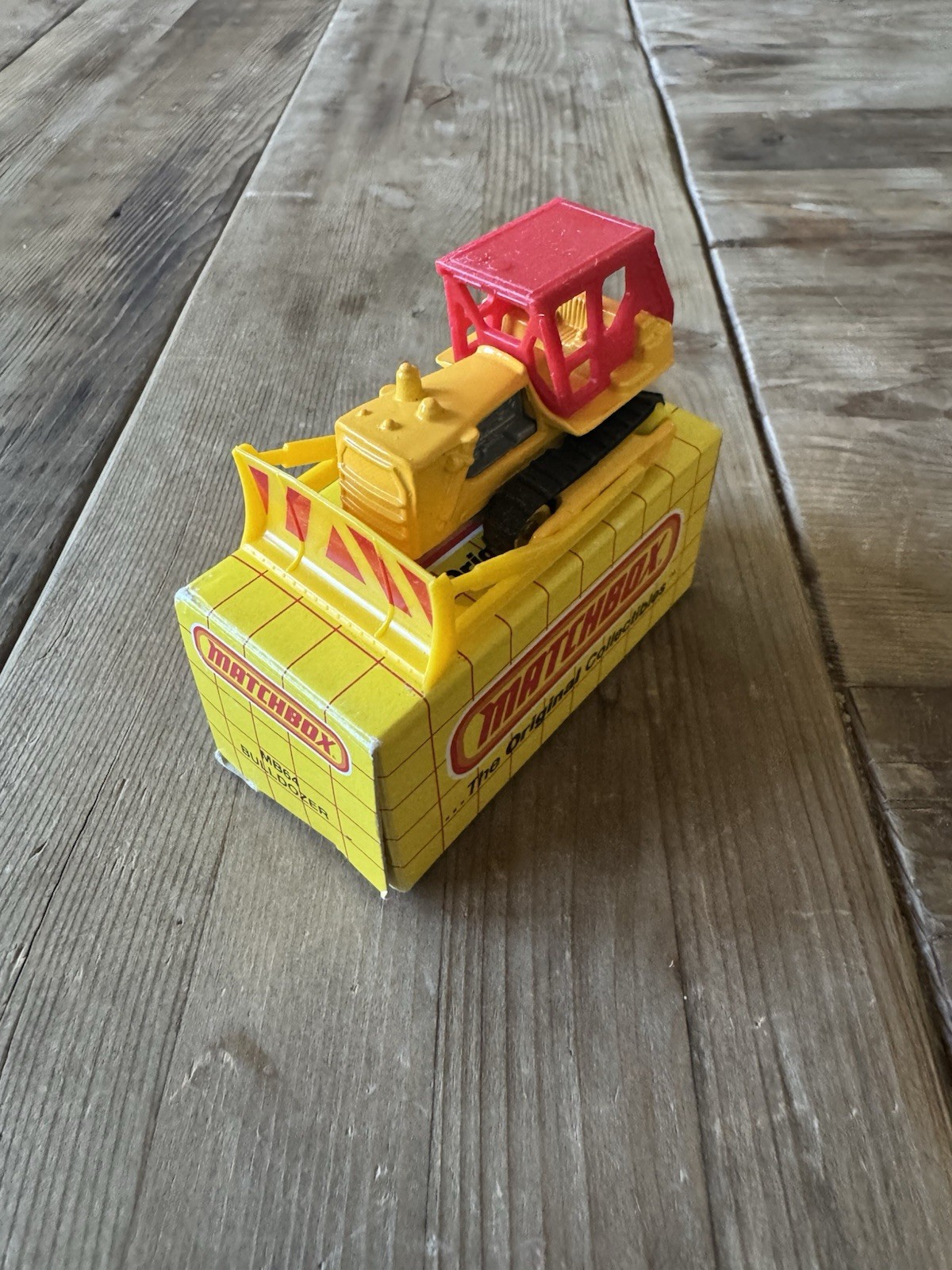 1990s vintage Matchbox The Original Collectibles MB64 Bulldozer w/ original box