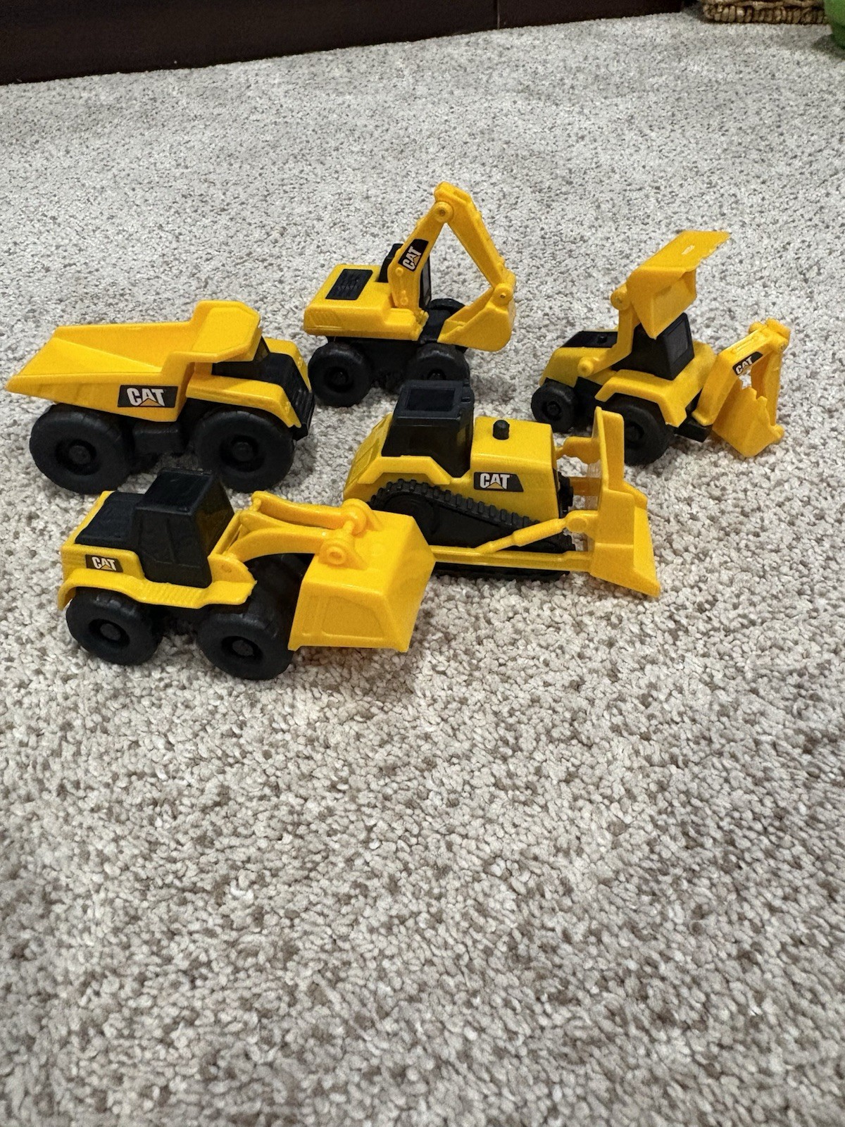 CAT Little Machines Toy Construction Trucks 5 Total