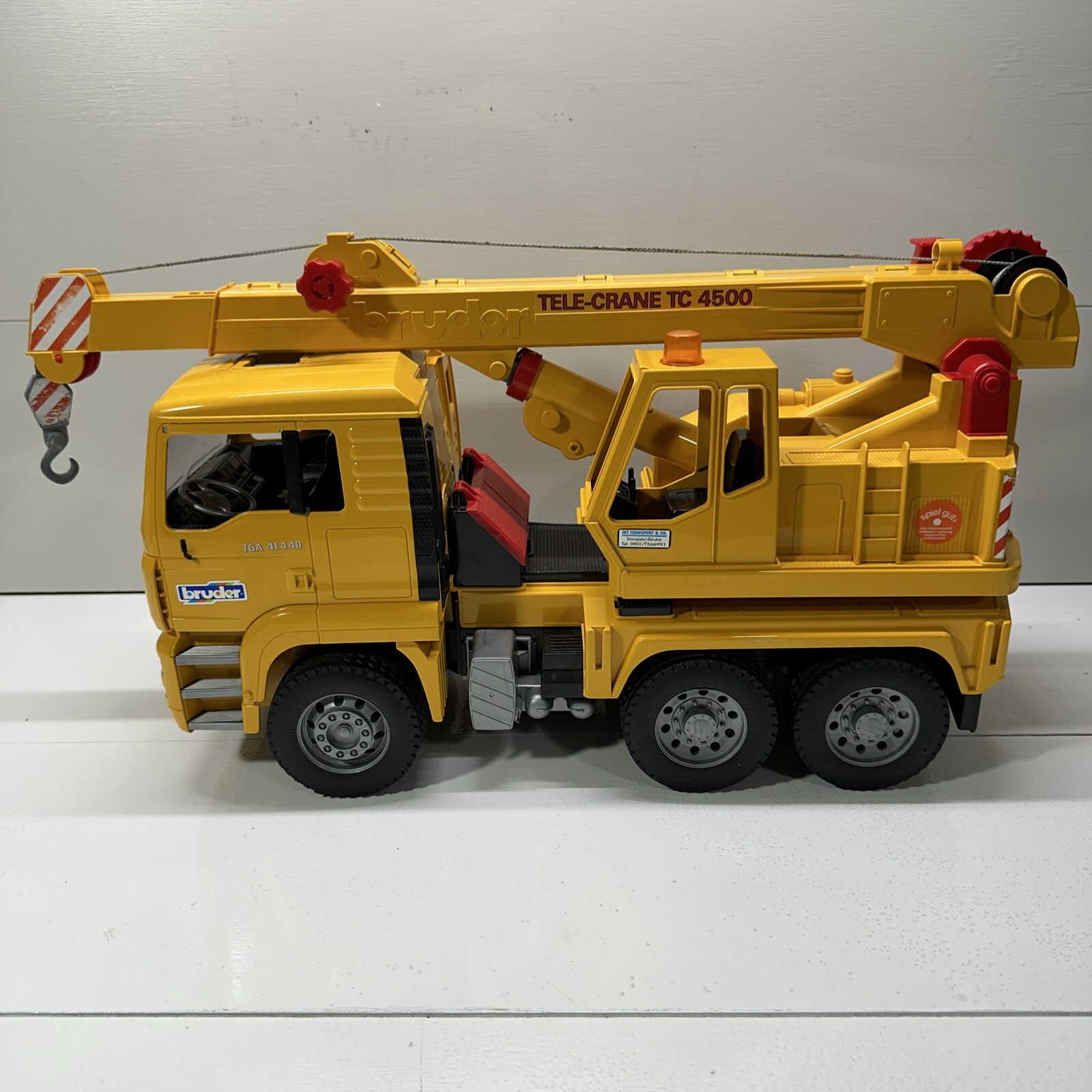 2001 Bruder MAN Tele Crane TC-4500 TGA 41.440 Construction Toy Germany