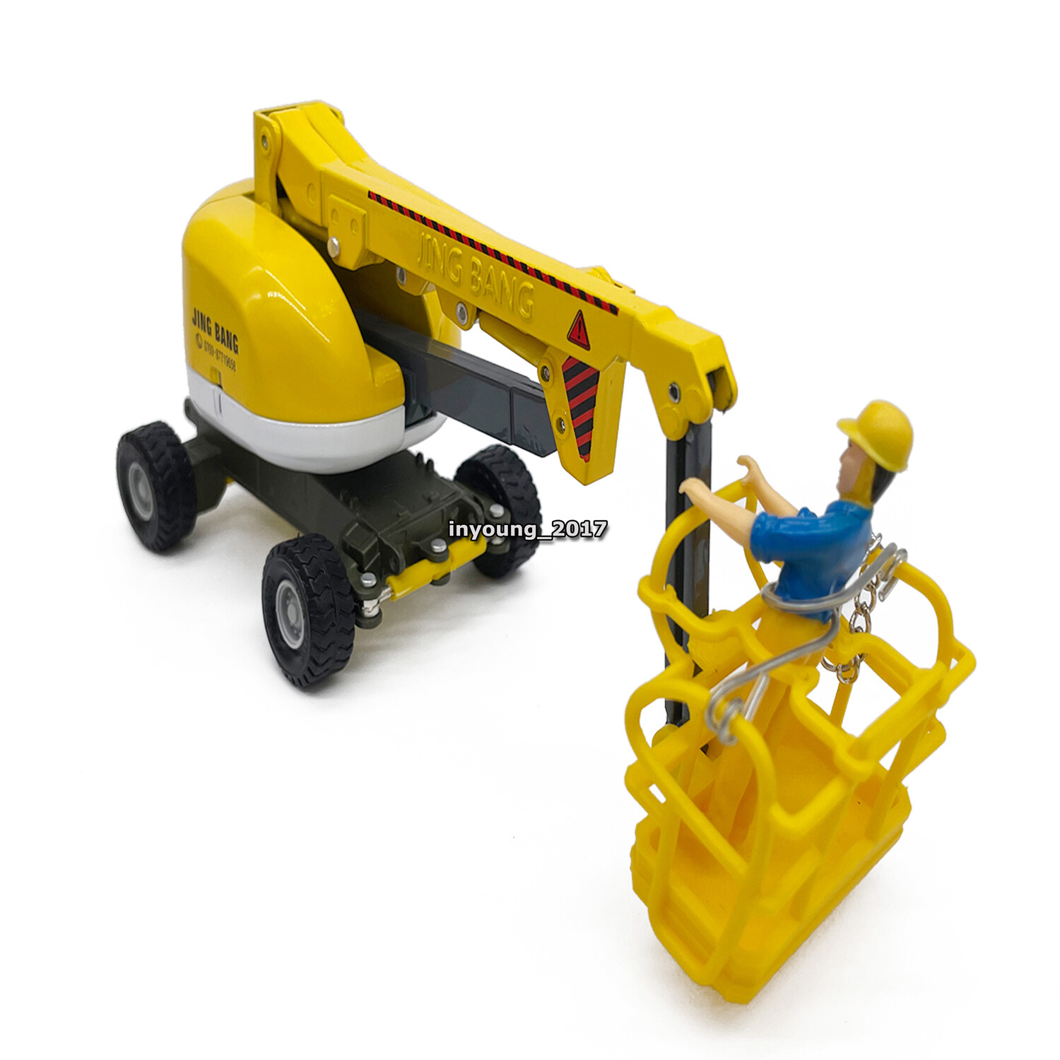 Aerial Work Platform Truck Toy Construction Vehicle Diecast Model Toys Yellow