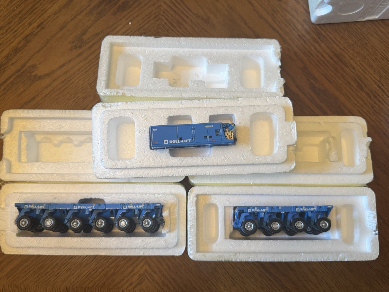 ROLL-LIFT Blue Diecast Modular Transporter Trailer Set w/ Dolly Modules (3pc)