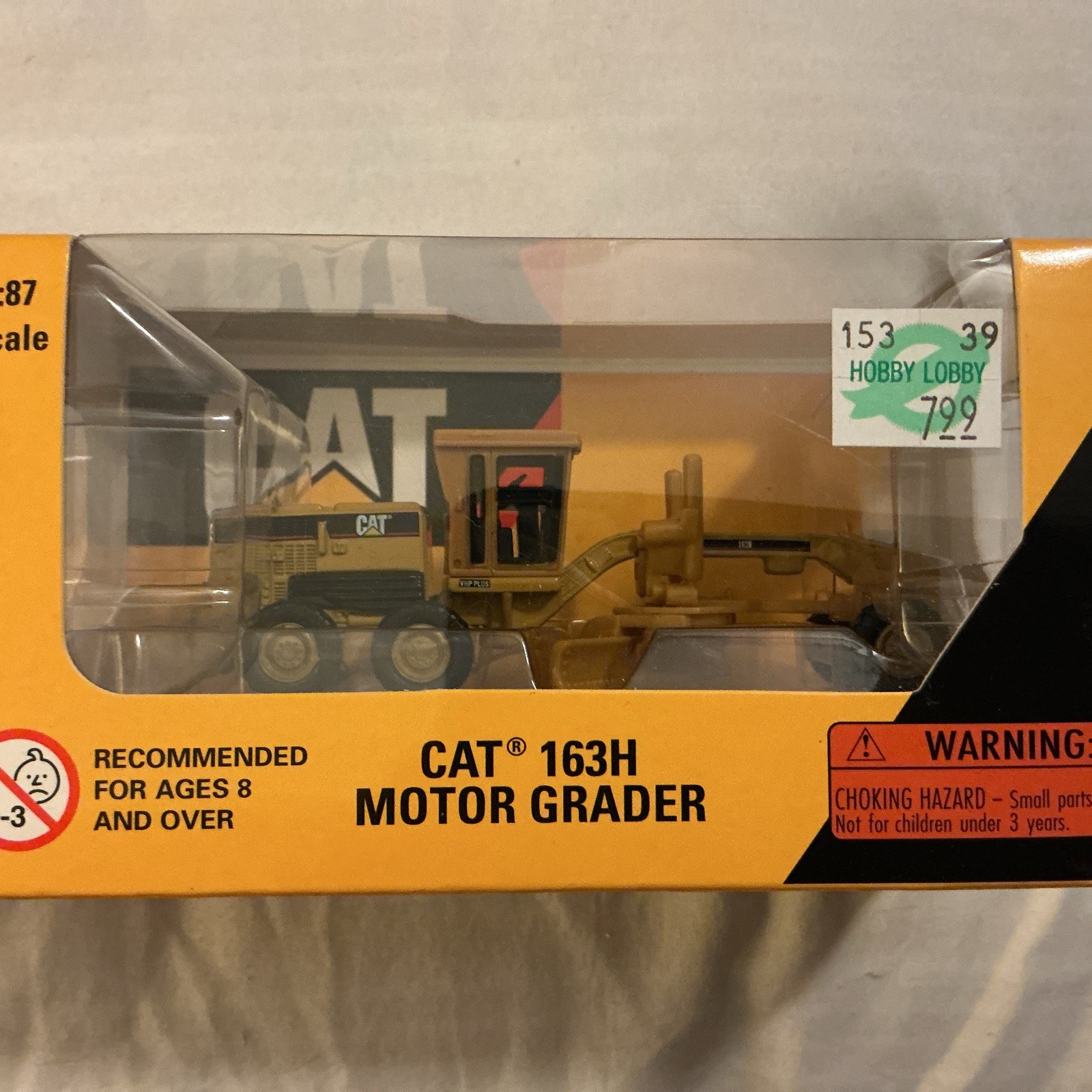 1:87 Scale Norscot 55403 Die-Cast CAT 163H Motor Grader